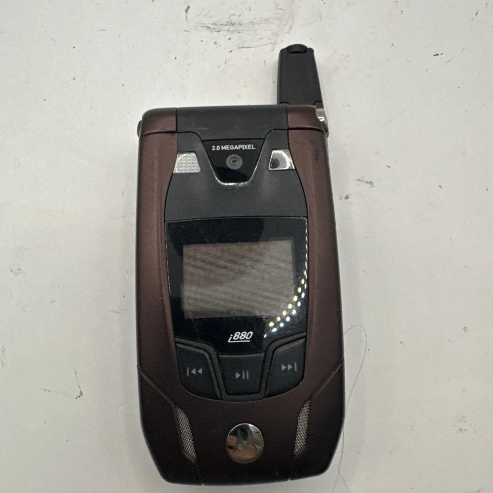 Motorola i series i880 - Black ( Nextel ) Very Rare iDEN PTT Flip Phone - READ